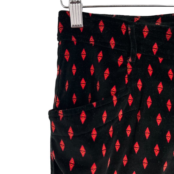 Vintage Liz Sport Super High Waist Retro Abstract Velvet Pants, Size 4 - Picture 5 of 14